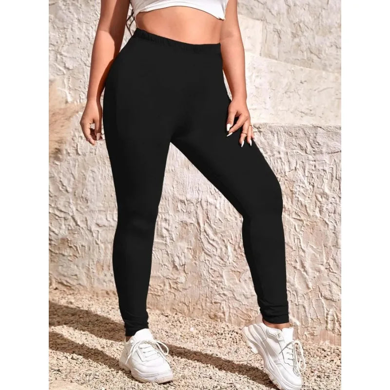 Plus Size Casual Stretch Tight Leggings Bottom