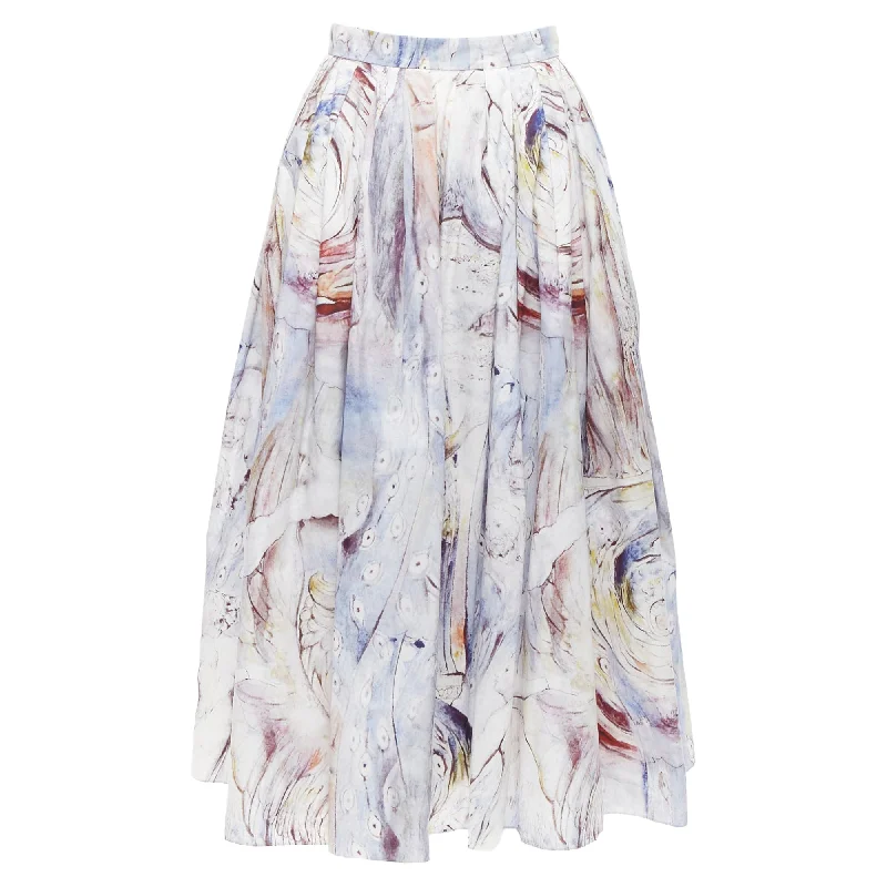 Alexander McQueen William Blake Dante print light midi skirt