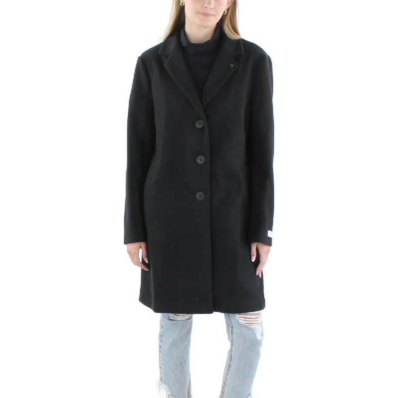 Calvin Klein Womens Collar Polyester Pea Coat