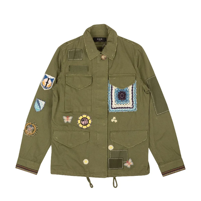 Green Cotton M65 Military Trench Jacket