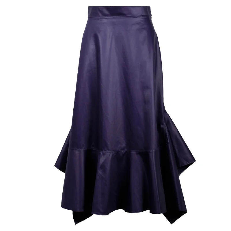 Hermes Mermaid Midi Skirt in Indigo Cotton