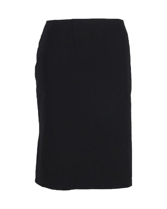 Theory Pencil Skirt in Black Cotton