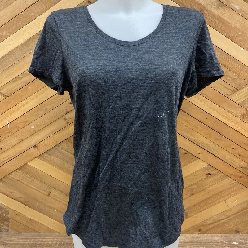 Icebreaker- women's merino t-shirt - MSRP $90: Dark Grey -women-LG