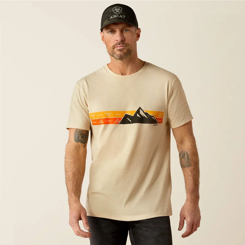 Southwest Mountain Stripe T-Shirt - Natural