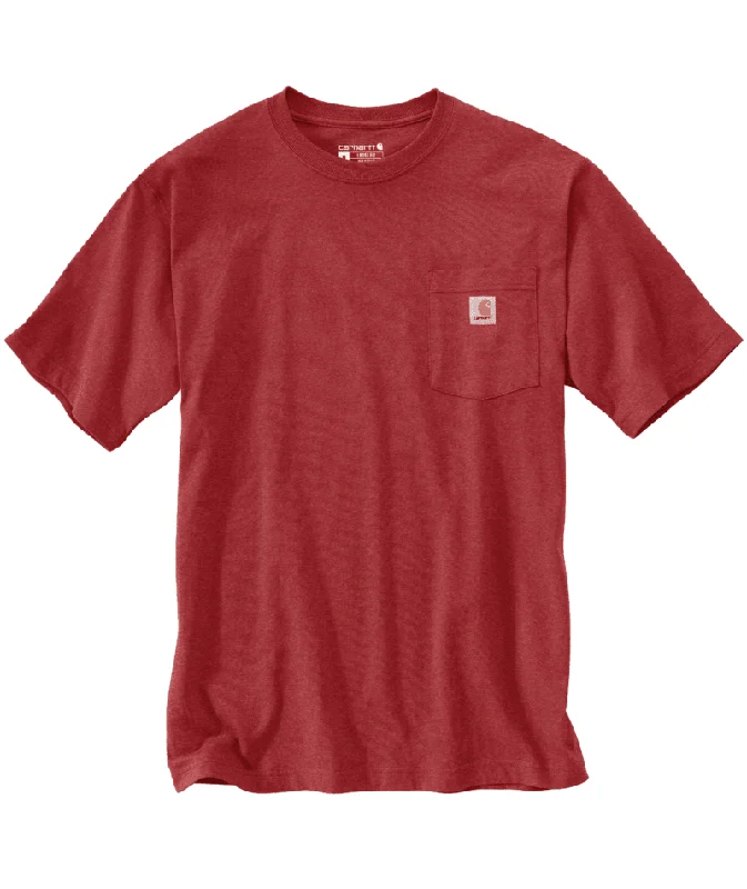 Loose Fit Heavyweight Short-Sleeve Pocket T-Shirt - Crabapple Heather