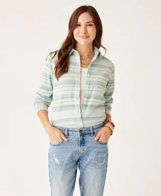 Women's Fairbanks Supersoft Shirt - Birch Block Stripe