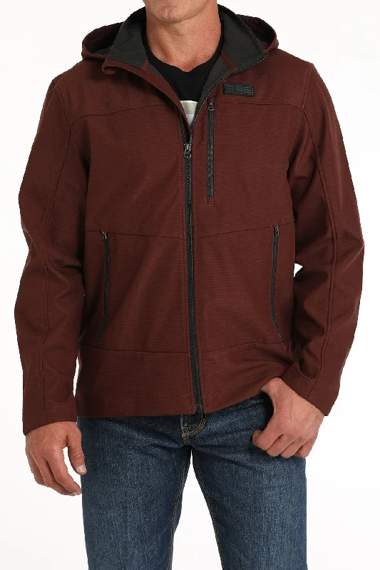 Men's Hooded Softshell Jacket - Red - (MWJ1593003)