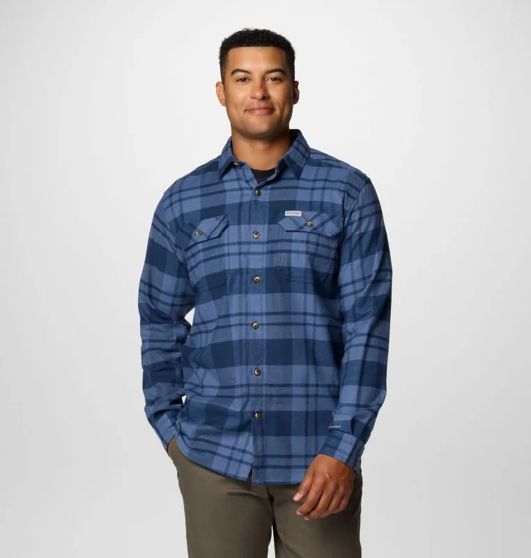 Men's Flare Gun Stretch Flannel Shirt - Collegiate Navy River Crossing Plaid