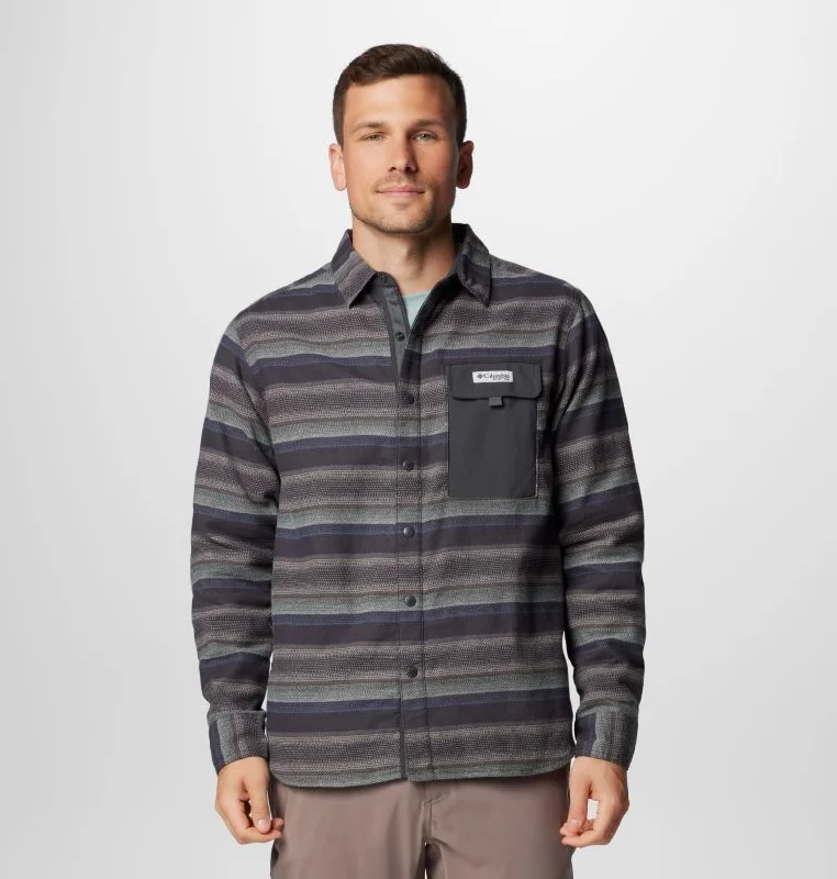 Men's PFG Uncharted Overshirt - Shark Lunar Stripe