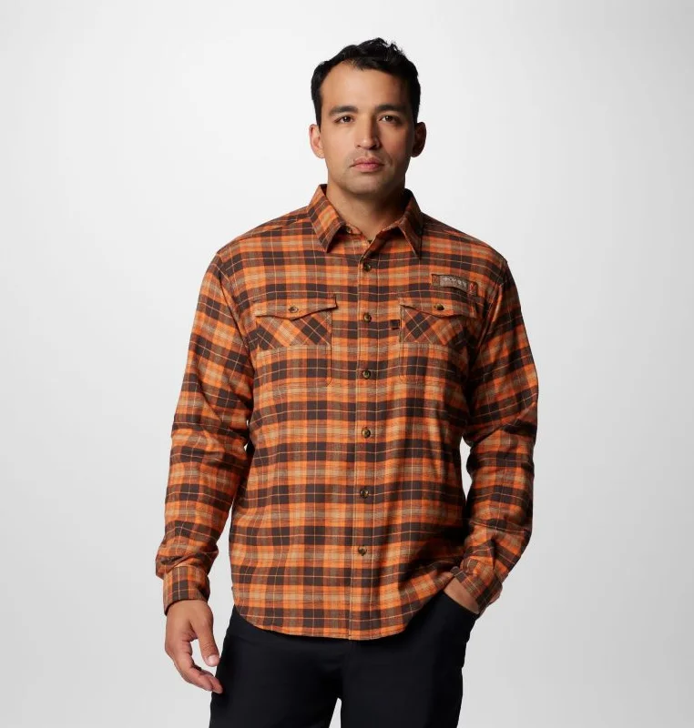 Men's PHG Roughtail Stretch Flannel Long-Sleeve Shirt - Cordovan Ombre Tartan