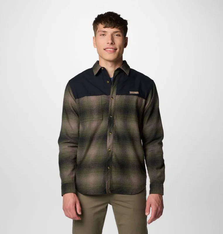 Men's Roughtail Utility Over Shirt - Surplus Green Blurred Buck Plaid/Black