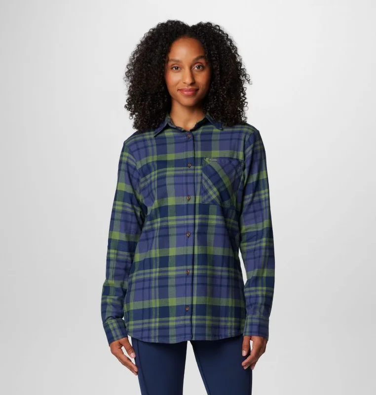 Women's Calico Basin Flannel Long-Sleeve Shirt - Collegiate Navy Multiplaid