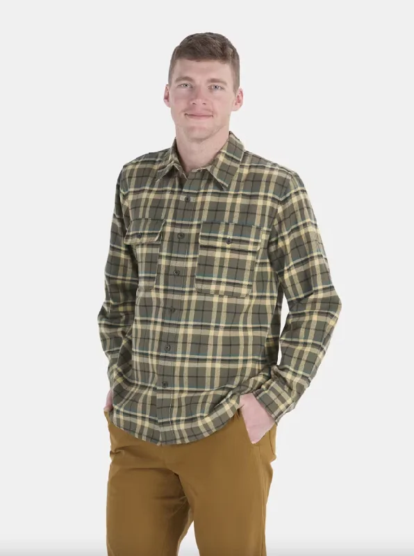 Men's Doran Midweight Flannel Long-Sleeve Shirt - Nori