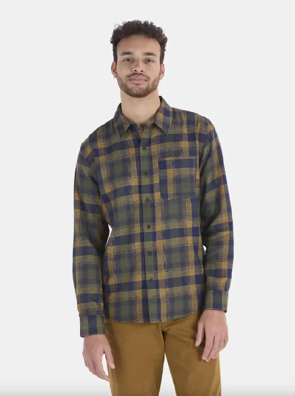 Men's Fairfax Novelty Lightweight Flannel Shirt - Nori/Golden Sun