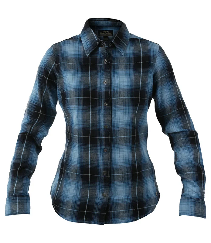 Women's Flannel Shirt - Blue Ombre