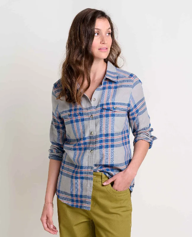 Women's Re-Form Flannel Shirt - Basalt Lg Scale