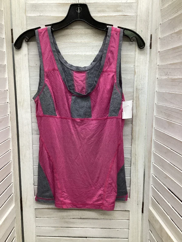 Athletic Tank Top By Lululemon In Grey & Pink, Size: 6