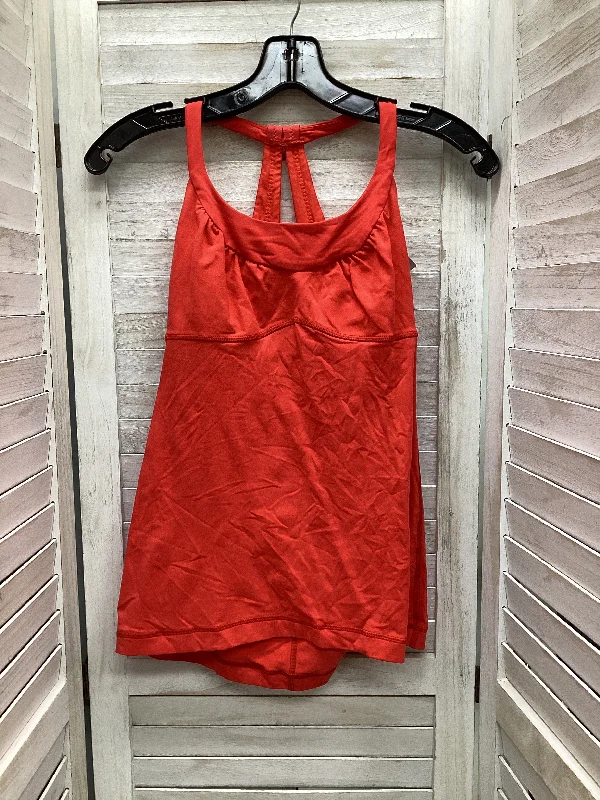 Athletic Tank Top By Lululemon In Red, Size: 6