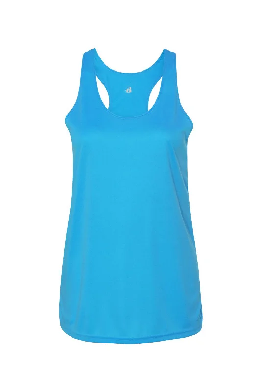 Badger Womens B-Core Moisture Wicking Racerback Tank Top - Electric Blue