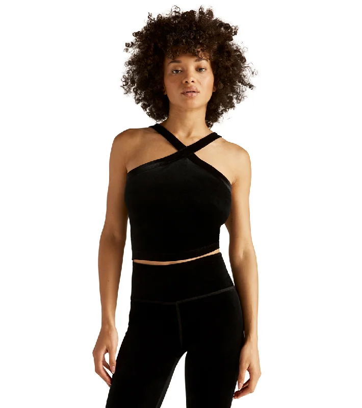 Beyond Yoga Converge Cropped Tank Black