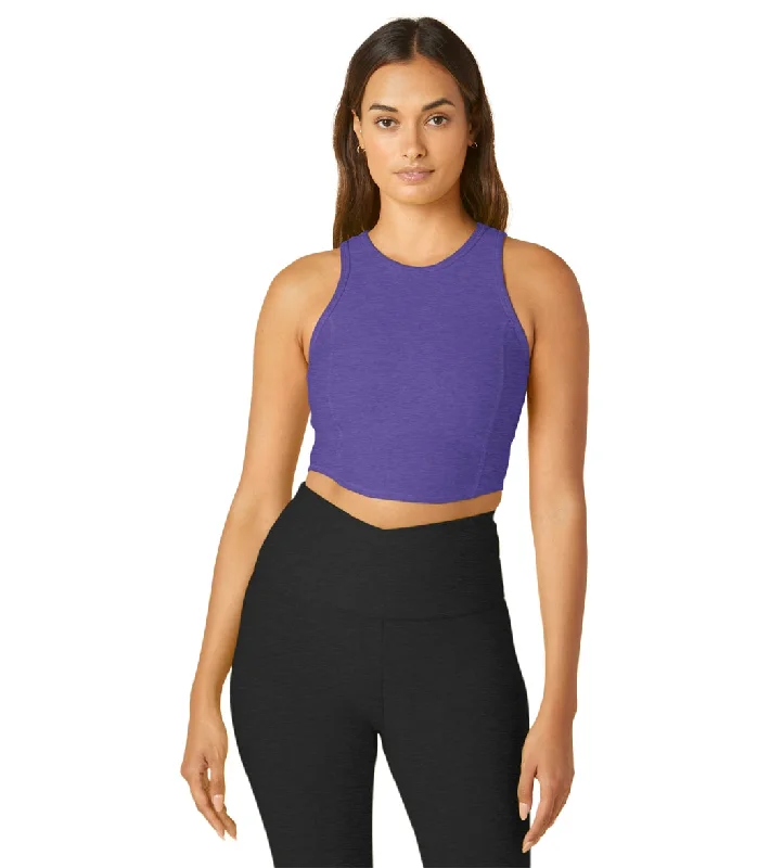 Beyond Yoga Spacedye Motivate Cropped Tank Ultra Violet Heather