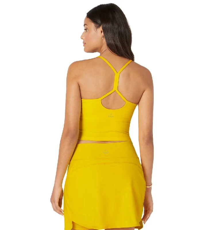 Beyond Yoga Spacedye Slim Racerback Cropped Tank Yellow Flower Heather