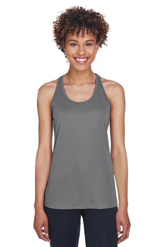 Team 365 Womens Zone Performance Moisture Wicking Tank Top - Graphite Grey