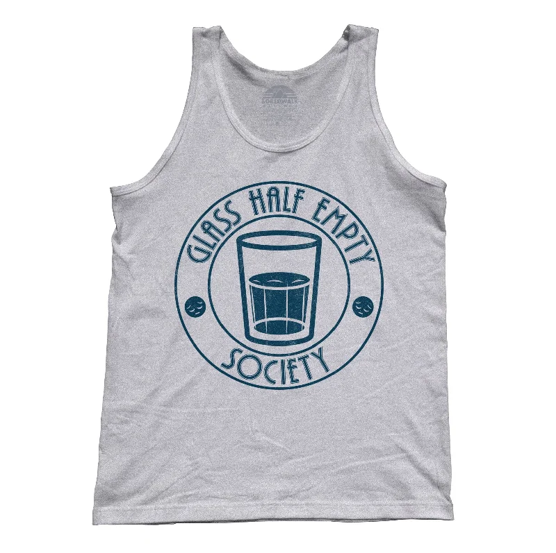 Unisex Glass Half Empty Society Tank Top