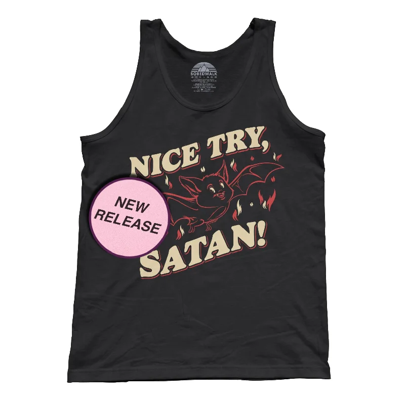 Unisex Nice Try Satan Tank Top