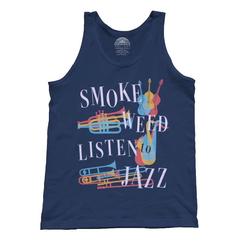 Unisex Smoke Weed Listen to Jazz Tank Top