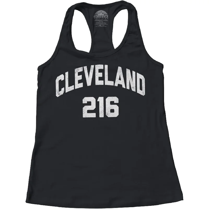 Women's Cleveland 216 Area Code Racerback Tank Top