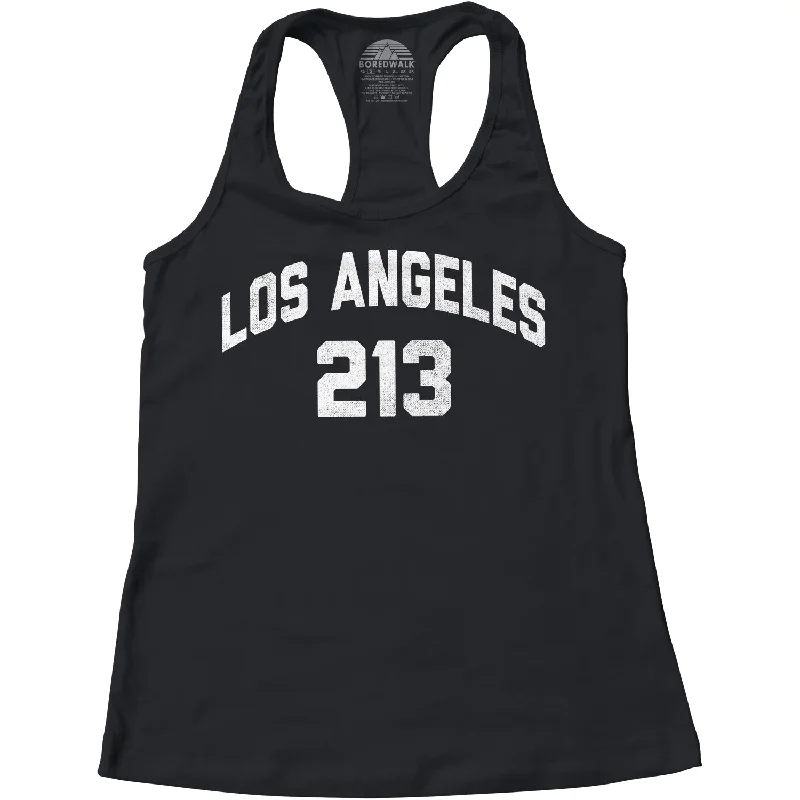 Women's Los Angeles 213 Area Code Racerback Tank Top