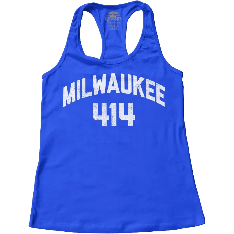 Women's Milwaukee 414 Area Code Racerback Tank Top