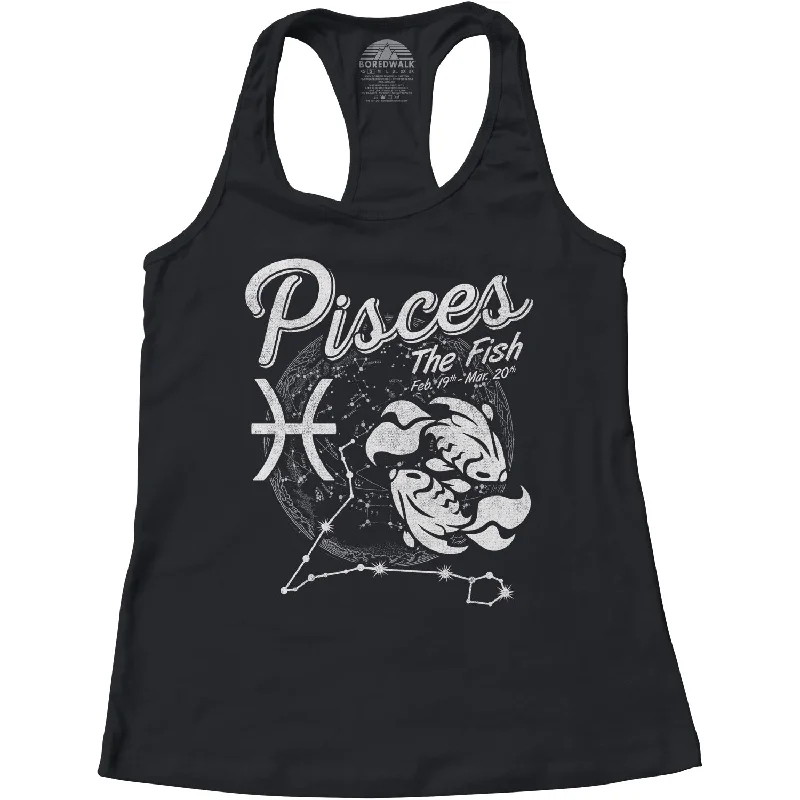 Women's Vintage Pisces Racerback Tank Top