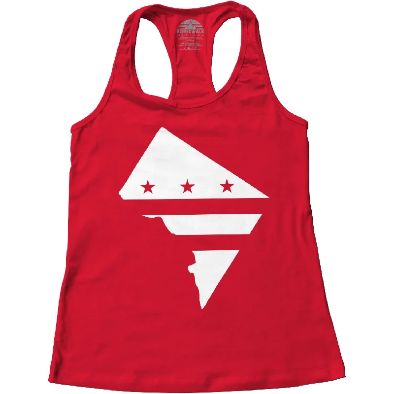 Women's Washington DC Flag Racerback Tank Top