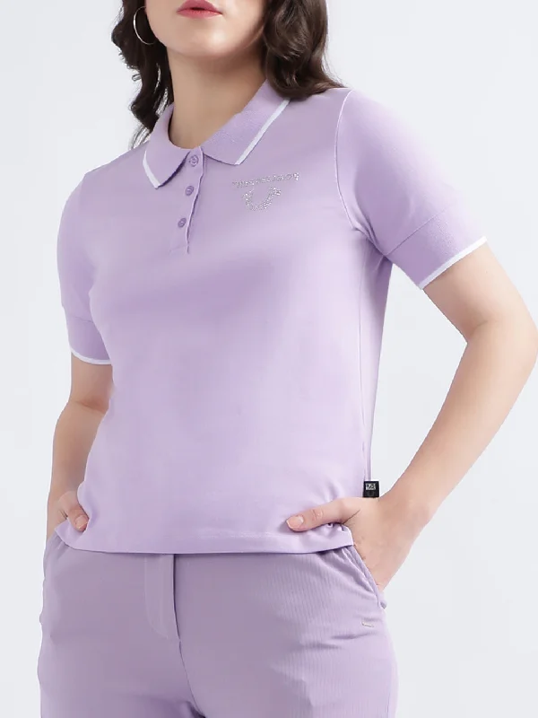 True Religion Purple Fashion Lilac Regular Fit Polo T-Shirt