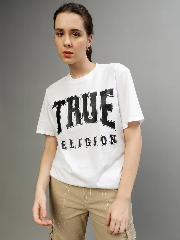 True Religion White Fashion Regular Fit T-Shirt