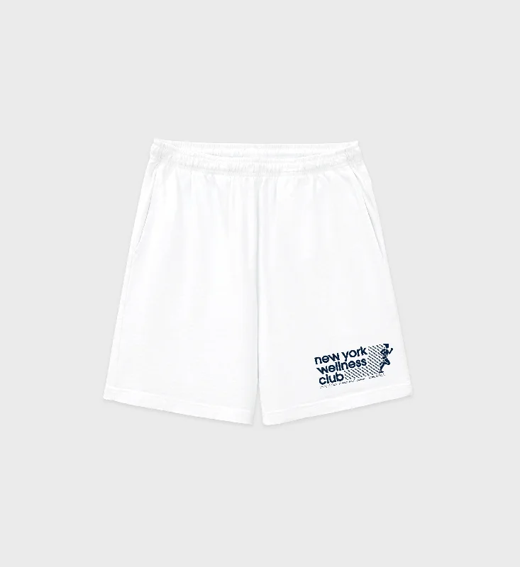 USA Wellness Club Gym Short - White/Navy