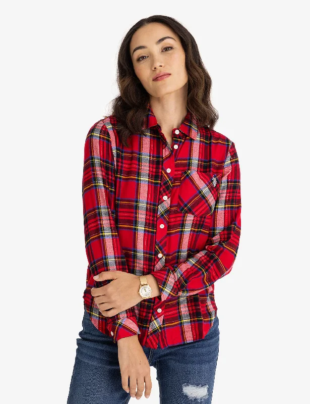 FLANNEL PLAID LONG SLEEVE SHIRT