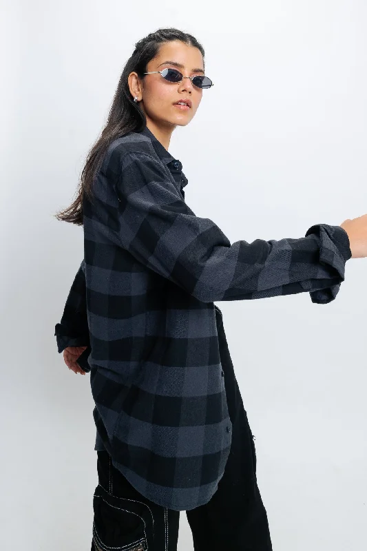 Black Checkered Shirt